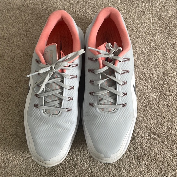 Nike Lunar Control Vapor 2 Golf Shoes White Pink 909083-002 Size 9.5 - Picture 1 of 7